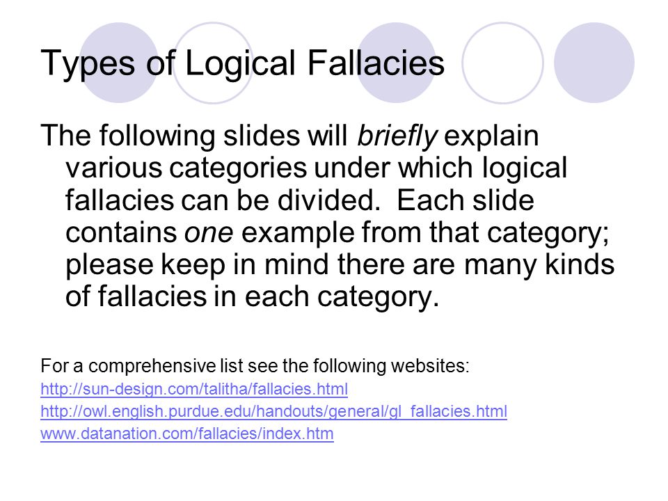 Types Of Fallacies